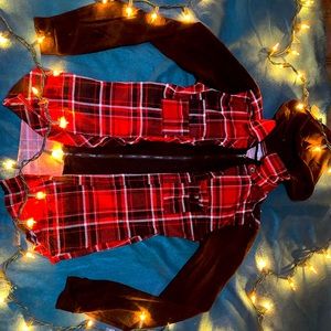 thin flannel with a hood